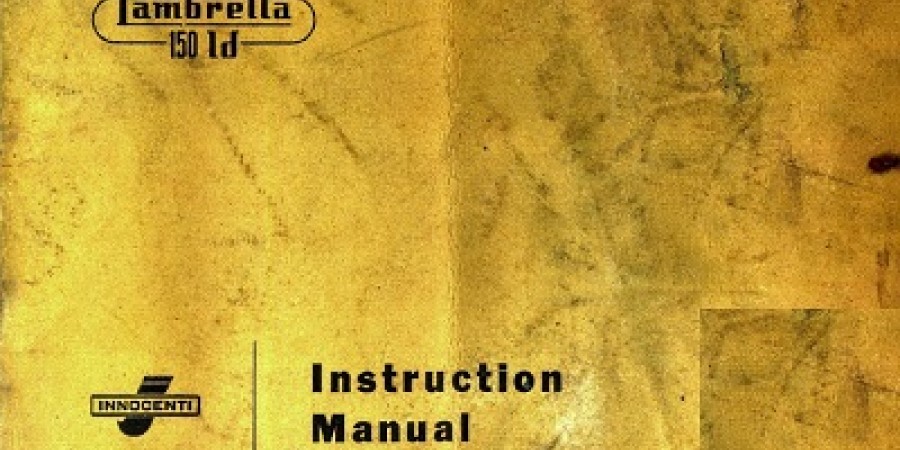 Lambretta Instruction Booklet 150 Manual